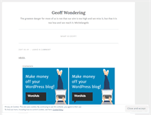 Tablet Screenshot of geoffwondering.com